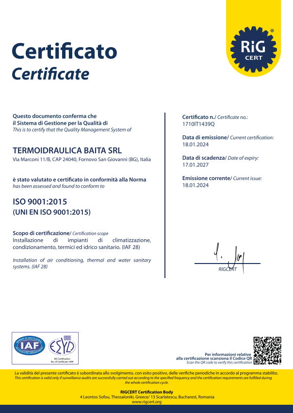 Certificazione ISO 9001
